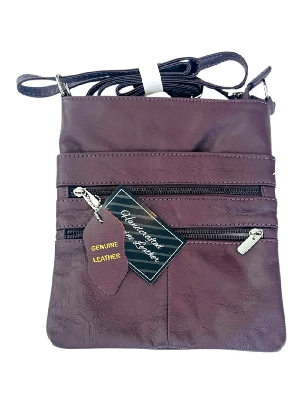 RR Genuine Leather Purse - Dark Purple Color - Handcrafted - NEW with tags - Picture 4 of 7